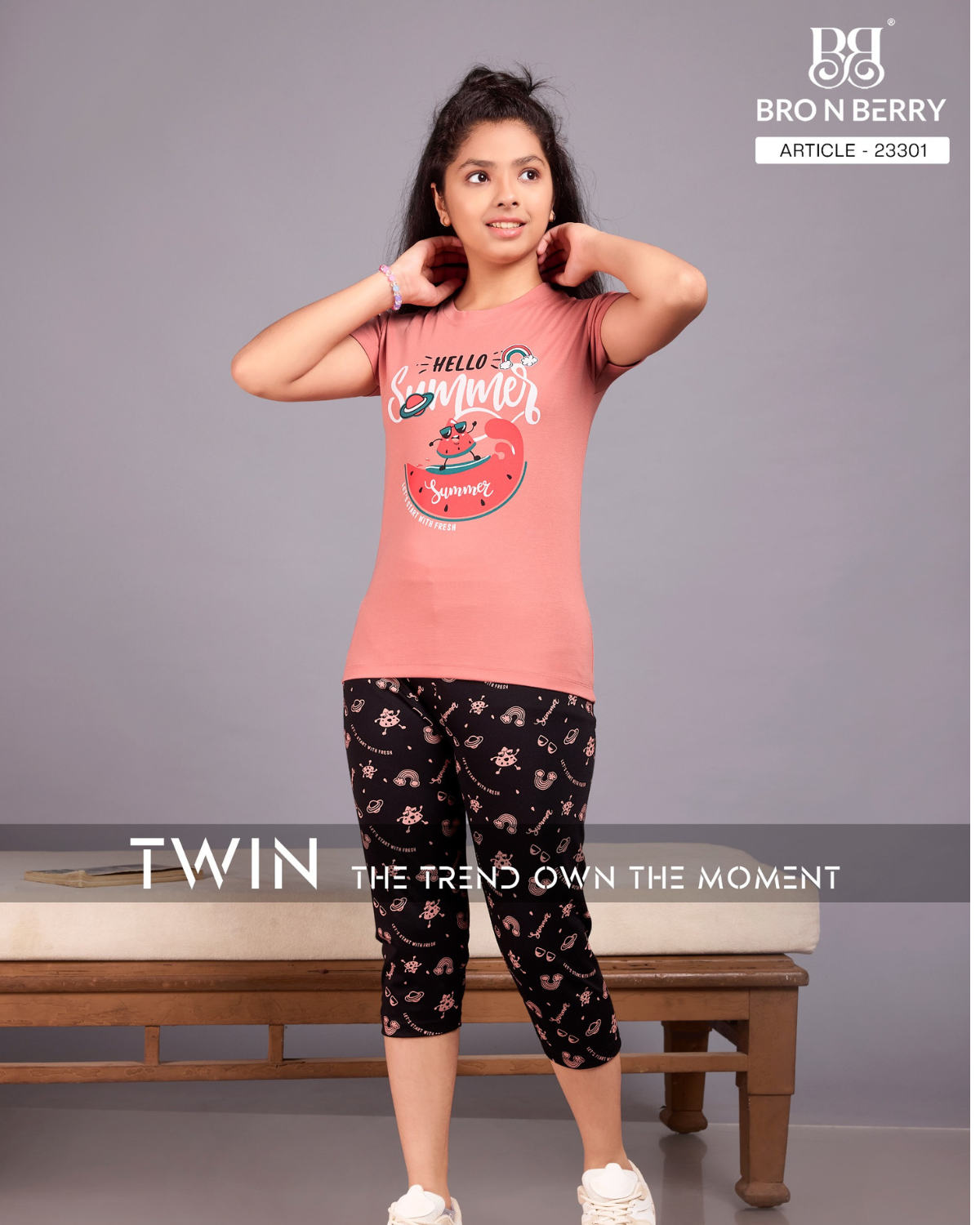 Girls Full Pant Cord Set