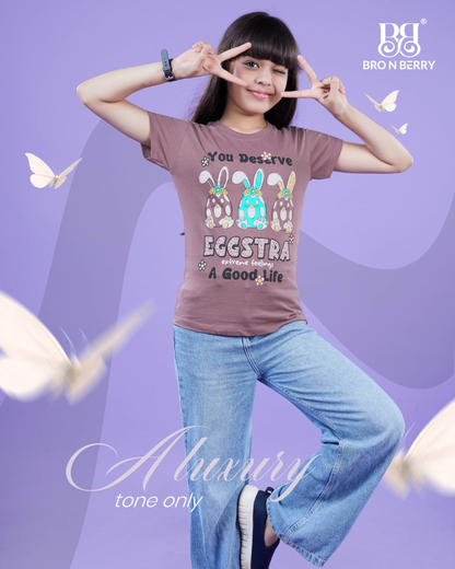 Girls Cotton Graphic T-Shirt