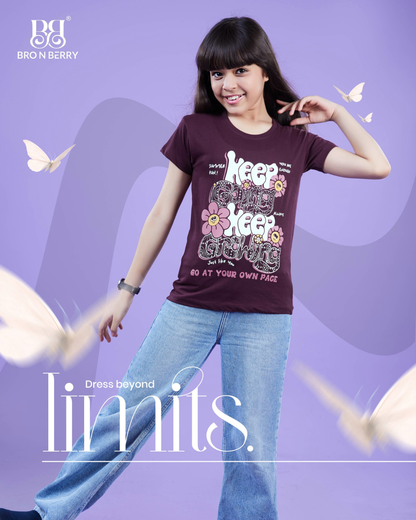 Girls Cotton Graphic T-Shirt