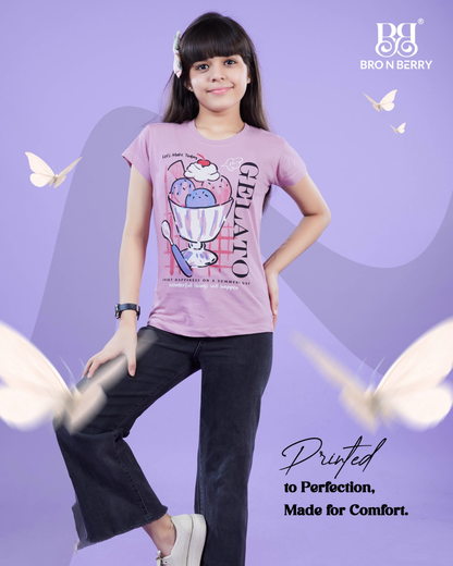 Girls Cotton Graphic T-Shirt